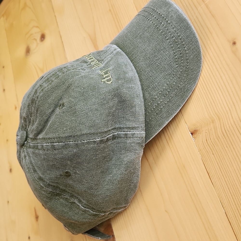 Distressed Olive Green Dry Shampoo Embroidered Baseball Cap - Picture 3 of 9